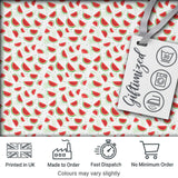 Minimal Watermelon Slice Scatter Seamless Pattern Digital Print Fabric by the Metre UK Sewing Quilting Textile