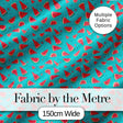 Bright Blue Background Watermelon Slice Seamless Pattern Digital Print Fabric by the Metre UK Sewing Quilting Textile