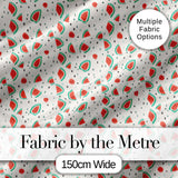 Cute Small Watermelon Slice Dots Seamless Pattern Digital Print Fabric by the Metre UK Sewing Quilting Textile