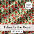 Artistic Watermelon Slice Splash Seamless Pattern Digital Print Fabric by the Metre UK Sewing Quilting Textile
