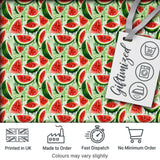 Artistic Watermelon Slice Splash Seamless Pattern Digital Print Fabric by the Metre UK Sewing Quilting Textile