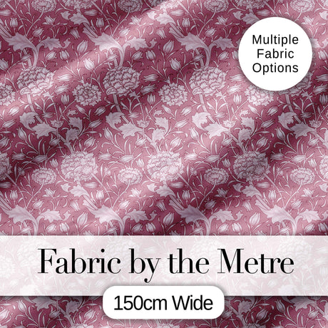 Vintage Pink Floral Botanical Garden Seamless Pattern Digital Print Fabric by the Metre UK Sewing Quilting Textile