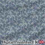 Blue Floral Vine Classic Heritage Seamless Pattern Digital Print Fabric by the Metre UK Sewing Quilting Textile