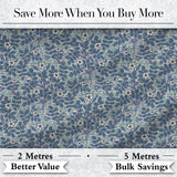 Blue Floral Vine Classic Heritage Seamless Pattern Digital Print Fabric by the Metre UK Sewing Quilting Textile
