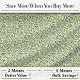 Green Leaf Botanical Nature Repeat Seamless Pattern Digital Print Fabric by the Metre UK Sewing Quilting Textile