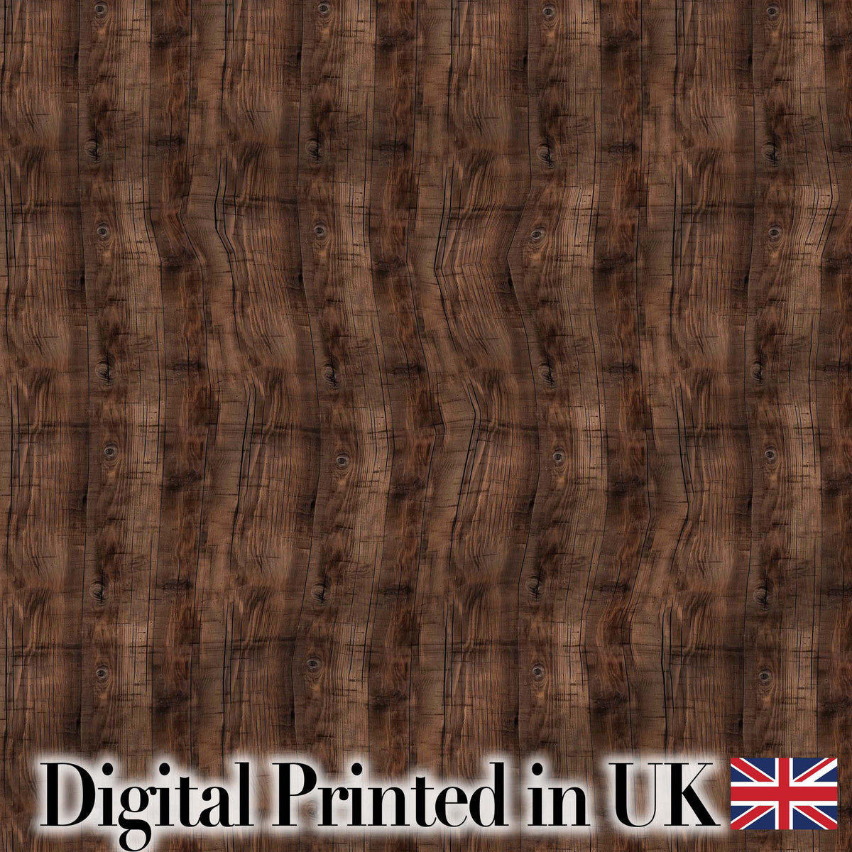 Dark Rustic Wooden Plank Texture Seamless Pattern Digital Print Fabric by the Metre UK Sewing Quilting Textile