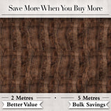 Dark Rustic Wooden Plank Texture Seamless Pattern Digital Print Fabric by the Metre UK Sewing Quilting Textile