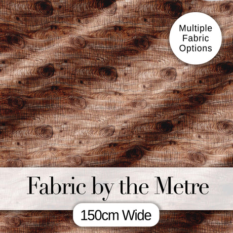 Natural Wood Grain Rings Texture Seamless Pattern Digital Print Fabric by the Metre UK Sewing Quilting Textile