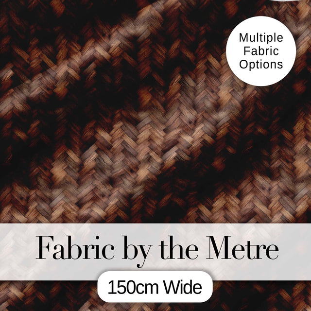 Herringbone Wood Flooring Parquet Seamless Pattern Digital Print Fabric by the Metre UK Sewing Quilting Textile