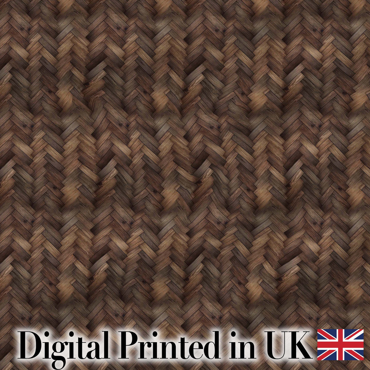 Herringbone Wood Flooring Parquet Seamless Pattern Digital Print Fabric by the Metre UK Sewing Quilting Textile
