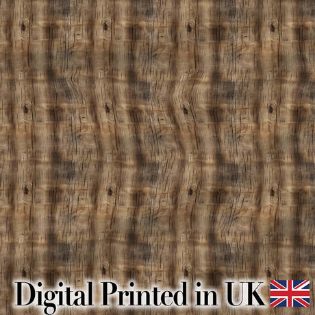 Dark Rustic Wooden Plank Texture Seamless Pattern Digital Print Fabric by the Metre UK Sewing Quilting Textile