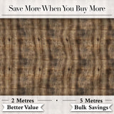 Dark Rustic Wooden Plank Texture Seamless Pattern Digital Print Fabric by the Metre UK Sewing Quilting Textile