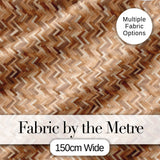 Light Oak Herringbone Wood Flooring Seamless Pattern Digital Print Fabric by the Metre UK Sewing Quilting Textile