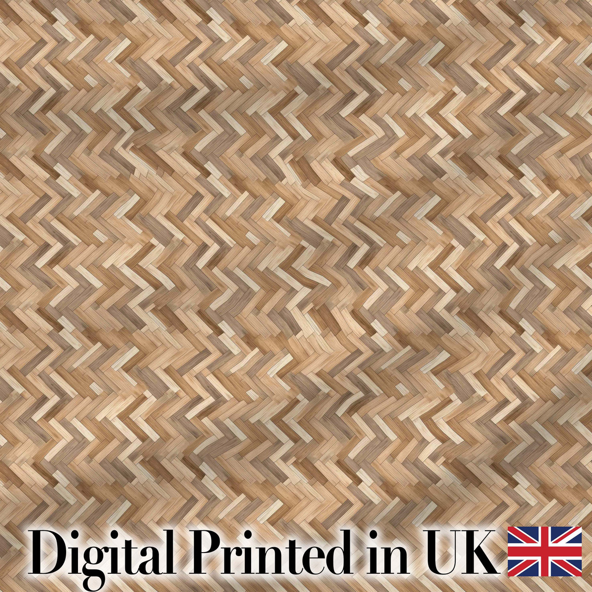 Light Oak Herringbone Wood Flooring Seamless Pattern Digital Print Fabric by the Metre UK Sewing Quilting Textile