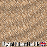 Light Oak Herringbone Wood Flooring Seamless Pattern Digital Print Fabric by the Metre UK Sewing Quilting Textile