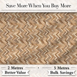 Light Oak Herringbone Wood Flooring Seamless Pattern Digital Print Fabric by the Metre UK Sewing Quilting Textile