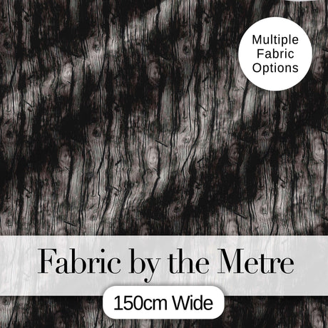 Dark Weathered Wooden Planks Rustic Seamless Pattern Digital Print Fabric by the Metre UK Sewing Quilting Textile