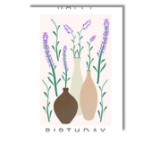 Minimalist Lavender Botanical Vase Arrangement Contemporary Print Canvas Wall Art Print Decor Picture Ready to Hang