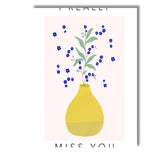 Delicate Blue Wildflower Vase Illustration Botanical Artwork Canvas Wall Art Print Decor Picture Ready to Hang