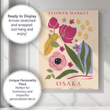 Osaka Botanical Archive Floral Market Poster Mid Century Modern Artwork Canvas Wall Art Print Decor Picture Ready to Hang