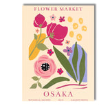 Osaka Botanical Archive Floral Market Poster Mid Century Modern Artwork Canvas Wall Art Print Decor Picture Ready to Hang