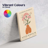 Stockholm Flower Market Botanical Archive Floral Vase Poster Canvas Wall Art Print Decor Picture Ready to Hang