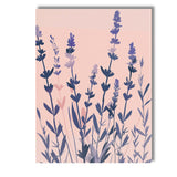 Blush Pink Lavender Wildflower Botanical Silhouette Art Canvas Wall Art Print Decor Picture Ready to Hang