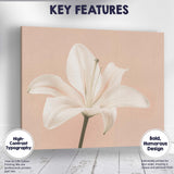 Cream White Lily Bouquet Yellow Botanical Illustration Canvas Wall Art Print Decor Picture Ready to Hang