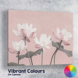 Pastel Pink Lotus Blossom Floral Elegance Artwork Canvas Wall Art Print Decor Picture Ready to Hang