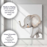 Cute Baby Elephant Watercolour Nursery Animal Illustration Canvas Wall Art Print Decor Picture Ready to Hang