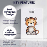 Cute Baby Tiger Watercolour Nursery Animal Illustration Canvas Wall Art Print Decor Picture Ready to Hang