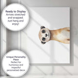 Curious Peeking Meerkat Watercolour Safari Animal Illustration Canvas Wall Art Print Decor Picture Ready to Hang