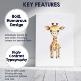 Cute Baby Giraffe Watercolour Safari Animal Illustration Canvas Wall Art Print Decor Picture Ready to Hang