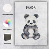 Cute Baby Panda Watercolour Nursery Animal Illustration Canvas Wall Art Print Decor Picture Ready to Hang