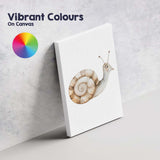 Cute Spiral Shell Snail Watercolour Woodland Animal Illustration Canvas Wall Art Print Decor Picture Ready to Hang