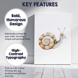 Cute Spiral Shell Snail Watercolour Woodland Animal Illustration Canvas Wall Art Print Decor Picture Ready to Hang