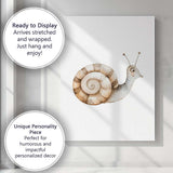 Cute Spiral Shell Snail Watercolour Woodland Animal Illustration Canvas Wall Art Print Decor Picture Ready to Hang