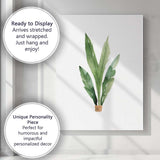 Minimal Tropical Leaf Plant Watercolour Botanical Nursery Canvas Wall Art Print Decor Picture Ready to Hang