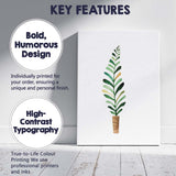 Minimal Potted Tropical Leaf Watercolour Botanical Nursery Canvas Wall Art Print Decor Picture Ready to Hang