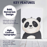 Cute Panda Bear Nursery Animal Portrait Canvas Wall Art Print Decor Picture Ready to Hang