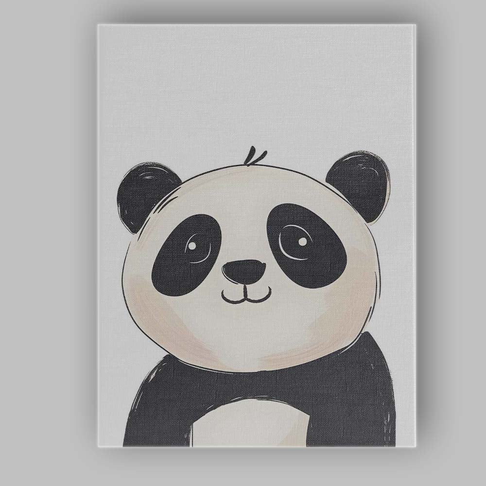 Cute Panda Bear Nursery Animal Portrait Canvas Wall Art Print Decor Picture Ready to Hang