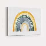 Boho Watercolour Green Gold Rainbow Nursery Illustration Canvas Wall Art Print Decor Picture Ready to Hang