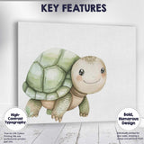 Cute Watercolour Baby Tortoise Nursery Illustration Canvas Wall Art Print Decor Picture Ready to Hang