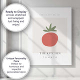 Minimalist Tomato Kitchen Poster Scandinavian Food Illustration Canvas Wall Art Print Decor Picture Ready to Hang