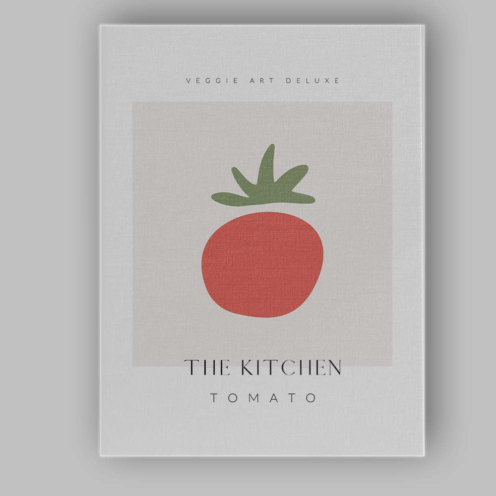 Minimalist Tomato Kitchen Poster Scandinavian Food Illustration Canvas Wall Art Print Decor Picture Ready to Hang