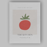 Minimalist Tomato Kitchen Poster Scandinavian Food Illustration Canvas Wall Art Print Decor Picture Ready to Hang