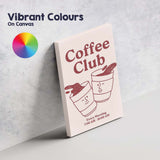 Cute Coffee Club Morning Takeaway Cups Poster Canvas Wall Art Print Decor Picture Ready to Hang