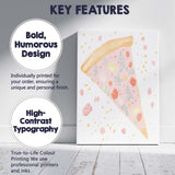 Pastel Floral Pizza Slice Whimsical Food Illustration Canvas Wall Art Print Decor Picture Ready to Hang