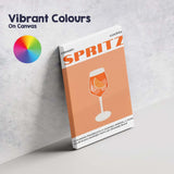 Classic Spritz Cocktail Recipe Minimalist Poster Canvas Wall Art Print Decor Picture Ready to Hang