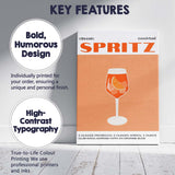 Classic Spritz Cocktail Recipe Minimalist Poster Canvas Wall Art Print Decor Picture Ready to Hang